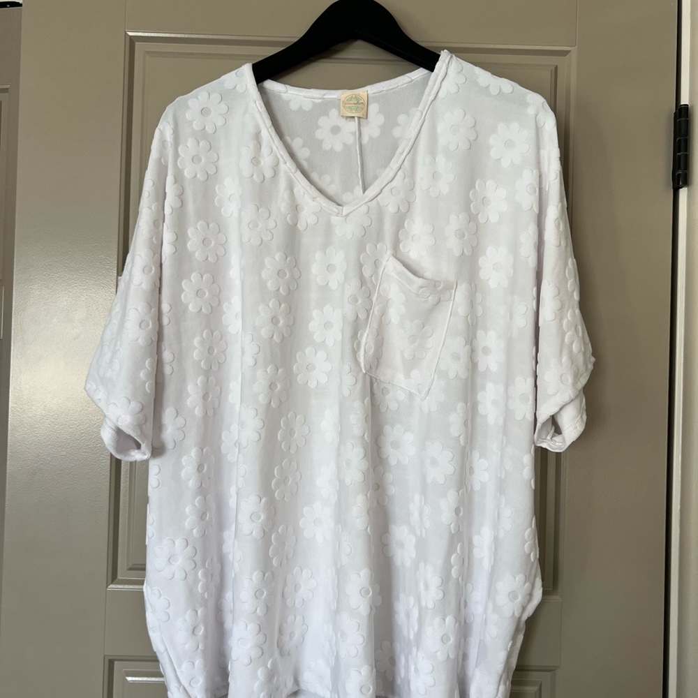 White Floral Top